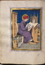 Evangeliebok med evangelistportretter: Markus, ca. 1480.