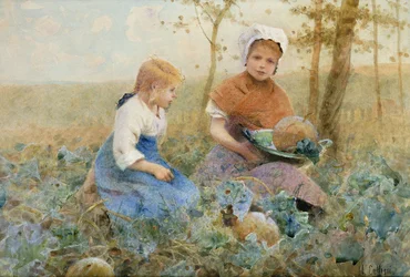 Samler gresskar,
