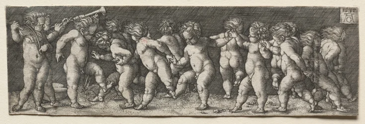 Femten nakne dansende barn, 1535