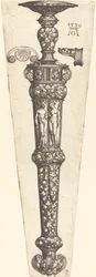 Stor dolkslire med nakent par, 1536.