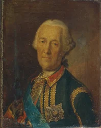 Portrett av feltmarskalken og politikeren grev Burkhard Christoph von Munnich 1683-1767, 1764