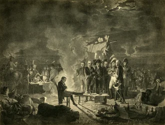 Napoleons bivuakk på slagmarken til Wagram natten mellom 5. og 6. juli 1809, 1921.