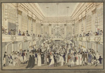 Maskeball i Redoutensaal i Wien Hofburg, ca. 1815.