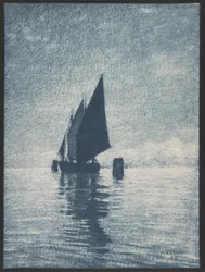 Fortøyd seilbåt
