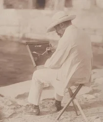 Strandmaler (trolig Hugo Henneberg). 1906