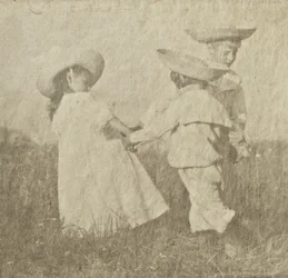 Walther, Edeltrude og Hans Kühn, ca. 1905 (platina palladiumtrykk)