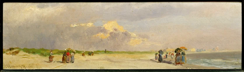 Kvinner fra Katwijk på stranden