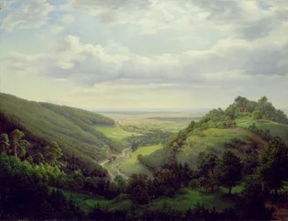 Utsikt fra Heilenberg-slottet ved Jugenheim ved Rhinen, 1846