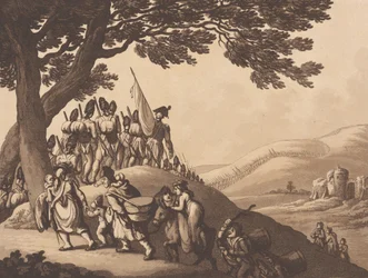 Soldater på marsjering, 1. april 1798.
