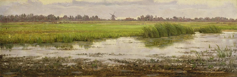 De øvre delene av Alster, ca. 1834-35 (olje på papir montert om bord)