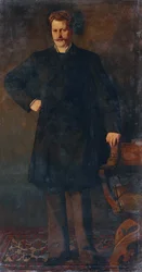 Portrett av operasangeren Theodor Reichmann 1849-1903, 1879.