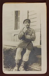 Første verdenskrig: Ukraina i årene 1914-1916 under den tyske hærens invasjon. Portrett av en mann