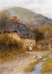 På Symondsbury, nær Bridport, Dorset
