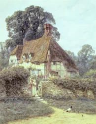 Nær Witley, Surrey (akvarell på papir)