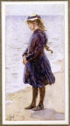 Portrett av en jente på en strand