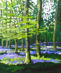Blåklokkeskog, 2009 (olje på lerret)