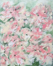 Myke, rosa blomster