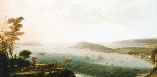 Utsikt over havnen i Falmouth