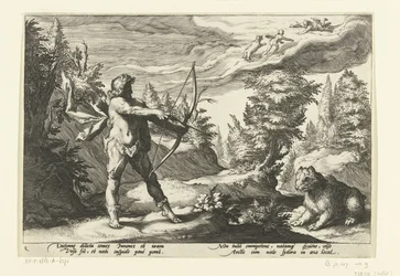 Arcas retter pilen mot Callisto Ovids metamorfoser (serietittel)