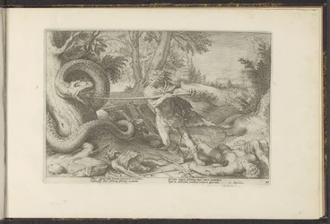 Cadmus dreper dragen Ovids metamorfoser (serietittel) Gjenskapninger av P. Ovidius Naso (serietittel)