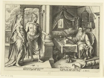 Juno og Jupiter konsulterer Tiresias Ovids metamorfoser (serietittel)