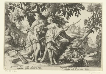 Jupiter forfører Callisto i skikkelse av Diana Ovids metamorfoser (serietittel)