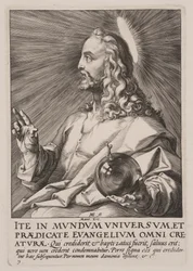 Kristus (som Salvator Mundi), fra Kristus, apostlene og Paulus med trosbekjennelsen