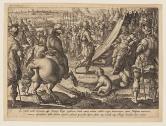 Giovanni de#39; Medici før Francis I, plate 6 fra The History of Giovanni de#39; Medici