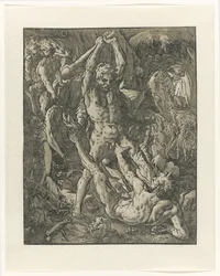Hercules beseiret Cacus Hercules en Cacus