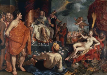 Hermes presenterer Pandora for kong Epimetheus, 1611