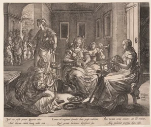 Lucretia og hennes spinnende kvinner, fra Historien om Lucretia