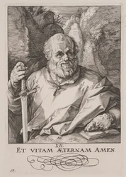 St. Matthias, fra Kristus, apostlene og St. Paulus med trosbekjennelsen