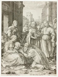 The Adoration of the Magi, plate fem fra The Birth and Early Life of Christ