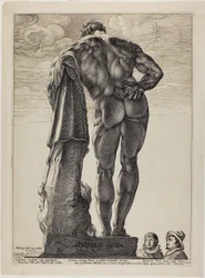 The Farnesian Hercules, plate en fra Three Famous Antique Sculptures