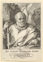 St. Mattias, fra Kristus, apostlene og St. Paulus med trosbekjennelsen, ca. 1589.