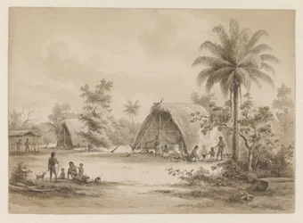 Camp of the Arawaks of the Caribbean
