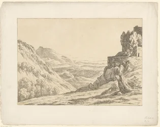 Ruin med utsikt Tentamina Lithographica (serietittel) Italienske landskap (serietittel)