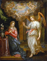 Bebudelsen, ca. 1575–1625 (olje på panel)