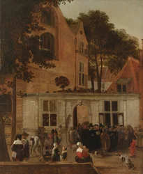 Tildeling av en grad ved Universitetet i Leiden rundt 1650