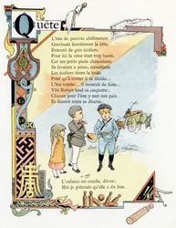 Illustrasjon til «Alfabetet med gode eksempler», ca. 1890 (gravering)