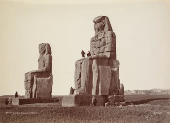 Theben, The Colossi of Memnon, 1870-tallet.