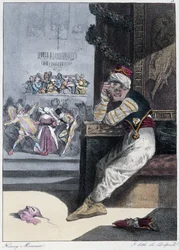 Le Carnival: "" Alle tar gleden der de finner ham"" - i "" Les pastemps"" av Henri Monnier, red. Delpech, Paris