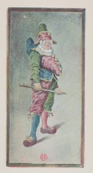 Punchinello, tre fjerdedeler til høyre, ca. 1887.