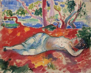 En sovende kvinne, 1906