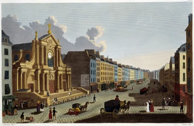 Saint-Roch Church, ca 1820 - i ""Views of Paris"" av Courvoisier
