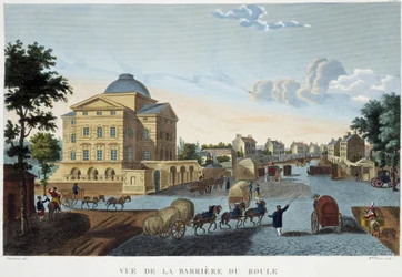 Rule-barrieren, ca. 1820 - i ""Views of Paris"" av Courvoisier