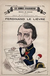 Tegneserie av Ferdinand Le Lievre (Lelievre) (1799-1886) Engelsk senator i Algerie fra 
