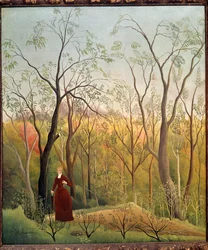 En tur i skogen (maleri på lerret)