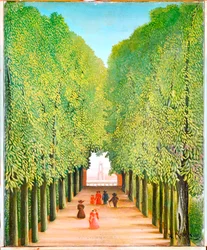 Smug i Saint-Cloud-parken (olje på lerret)