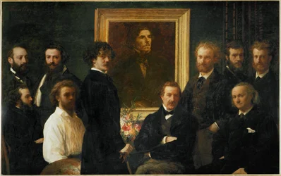Hyllest til Delacroix (olje på lerret)